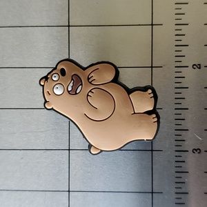 NEW! We Bare Bears Grizzly Bear surprised/excited Croc Shoe Charm